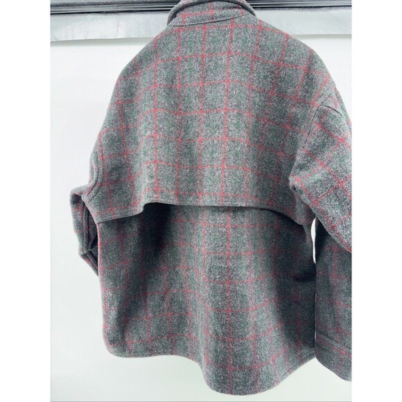 vintage JOHNSON WOOLEN MILLS wool coat 48R mackinaw MALONE hunting jacket 1960s - Picture 12 of 13